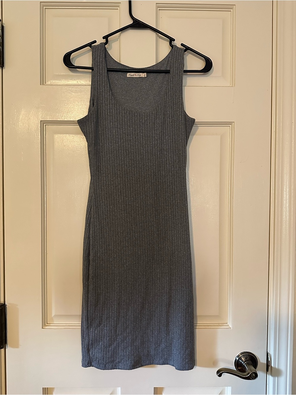 a new day Ribbed Tank Midi Dress - Heather Gray